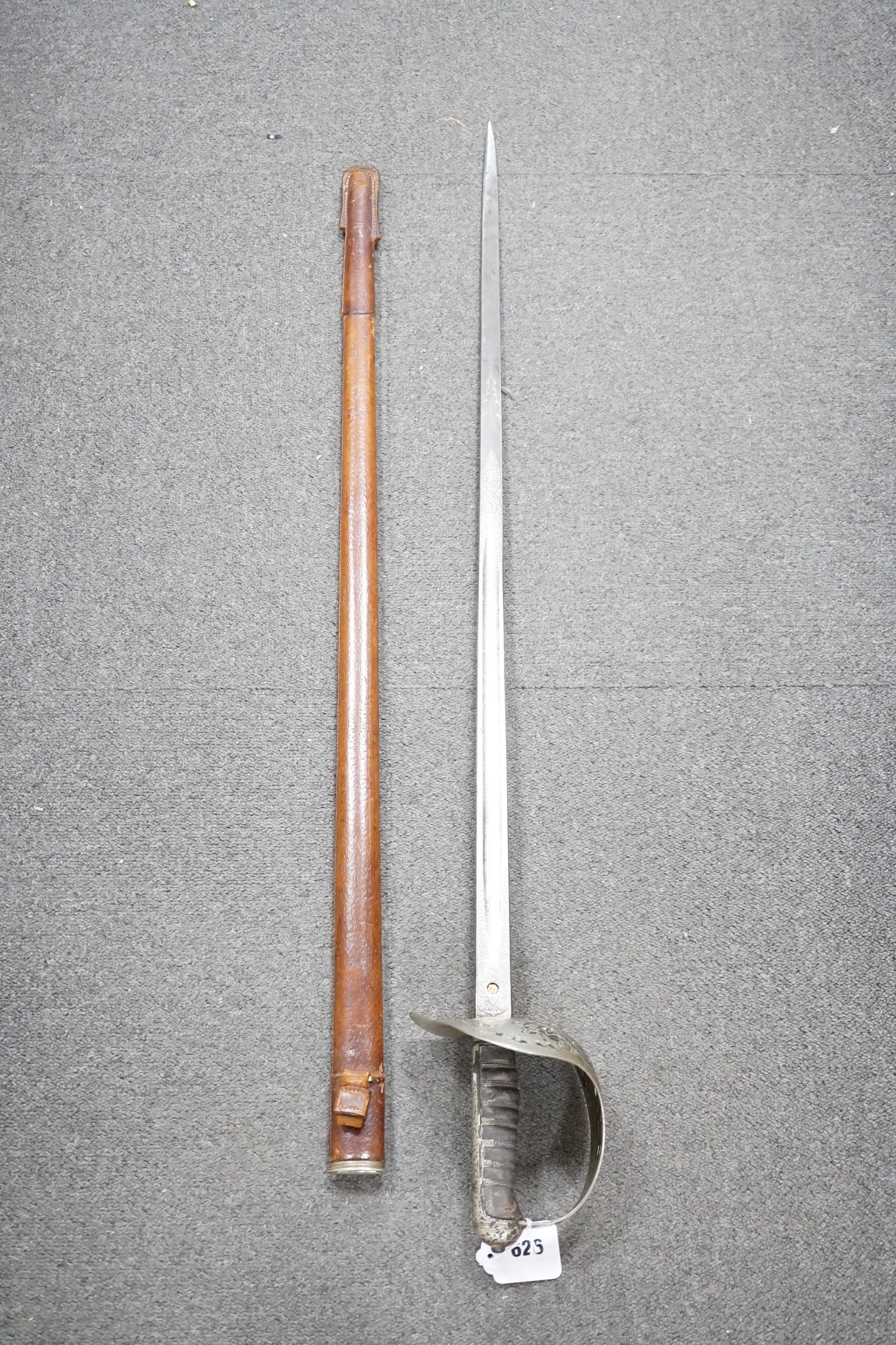 A Wilkinsons officers sword and scabbard
